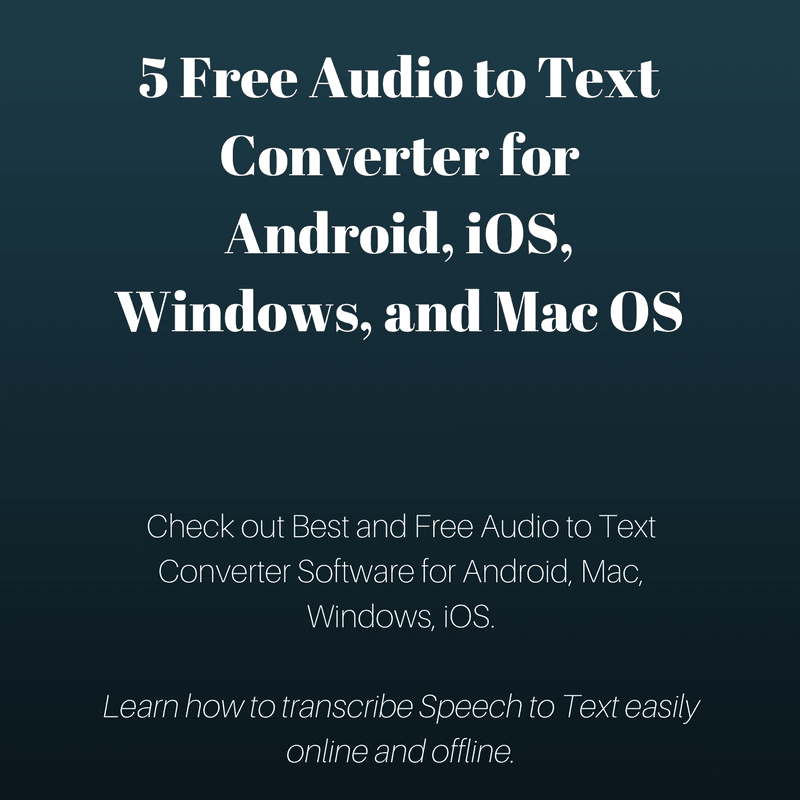 audio to text for mac