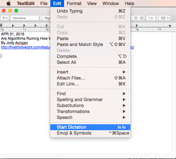 audio to text for mac